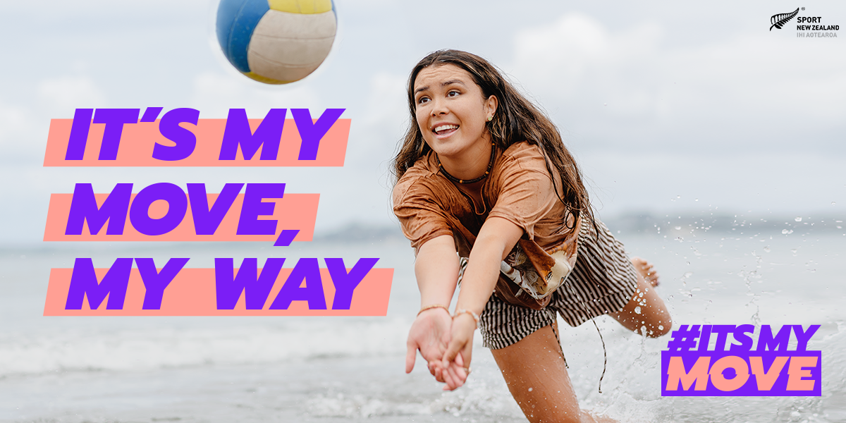 #itsmymove campaign banner - girl playing volleyball