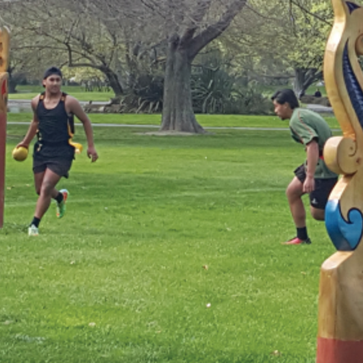 Tamariki playing Kī o rahi, a traditional Māori sport