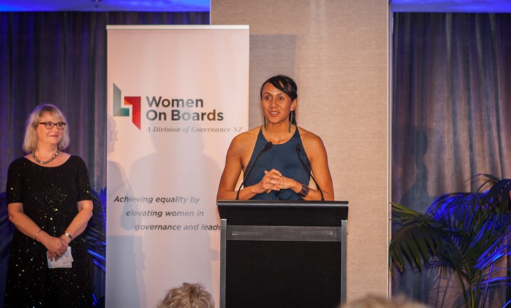 Speaker at a Women in Boards conference