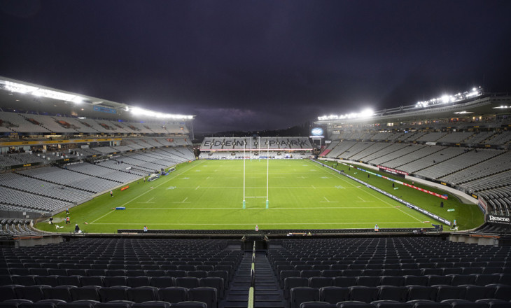 Wide shot of Eden Park stadium