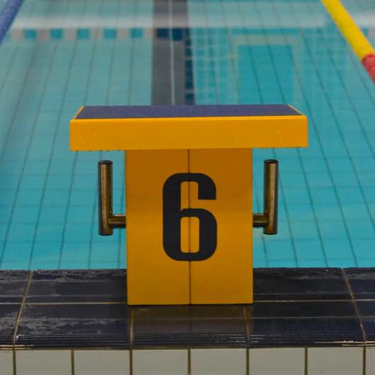 Swimming pool starting line image