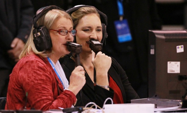 two women broadcasting 