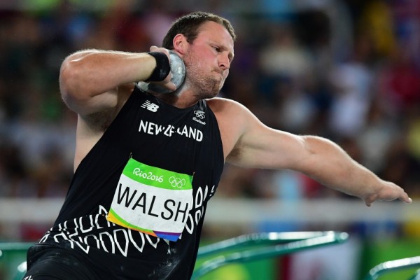 Tom Walsh readying his shot put throw