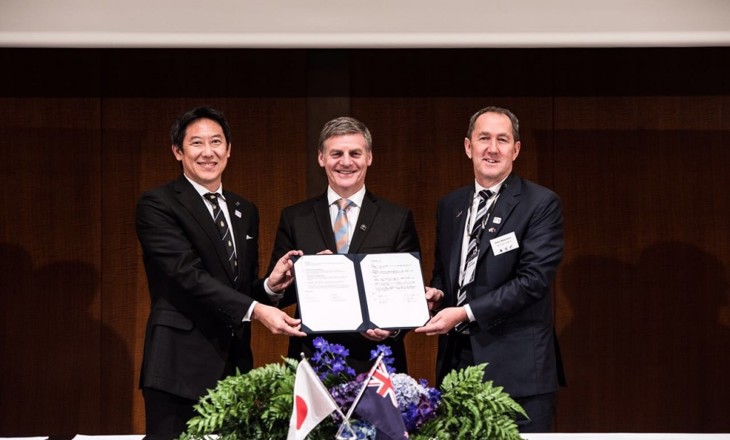 Daichi Suzuki, Bill English and Peter Miskimmins