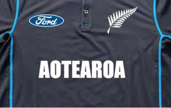 Aotearoa on a players shirt