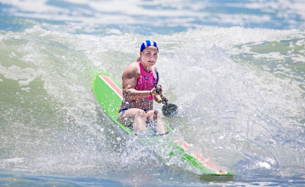 Girl surfing