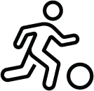Stick figure running icon