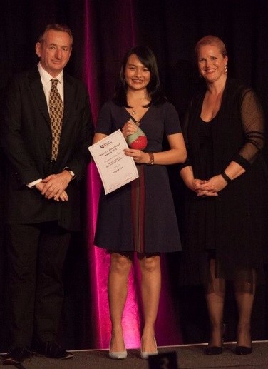 Louise Upton receiving award