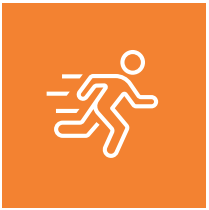 Person running fast icon