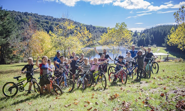 Group of kids with bikes