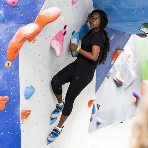 Climbers giving it a go