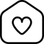Home with a heart icon