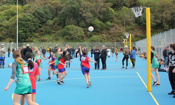 Image of a netball tournament