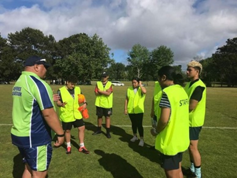Ngāti Ōtara Multisport Facility  staff on the field