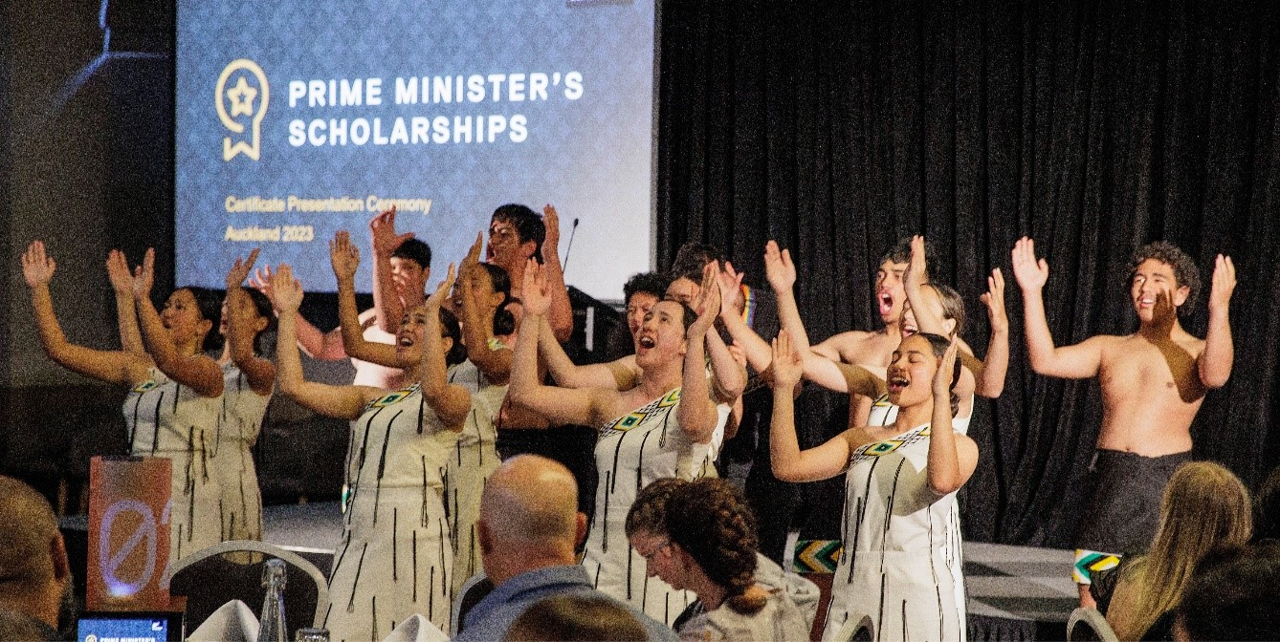 Cultural performance at the PM Scholarships event