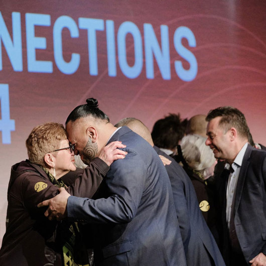 Sport NZ and Tāmaki Makaurau Iwi hongi greetings