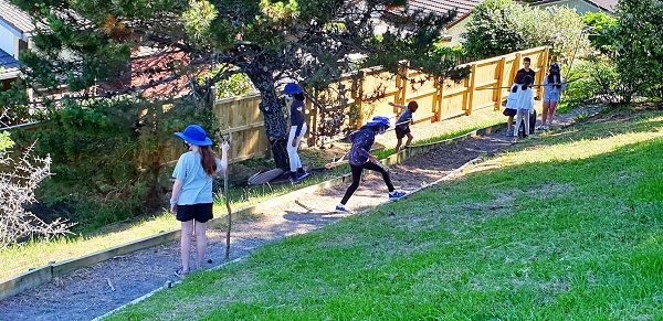 Kids playing outdoors