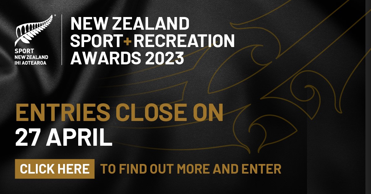 New Zealand Sport and rec awards 2023 banner