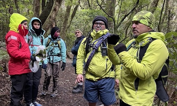 Group of rangatahi/youth in a forest